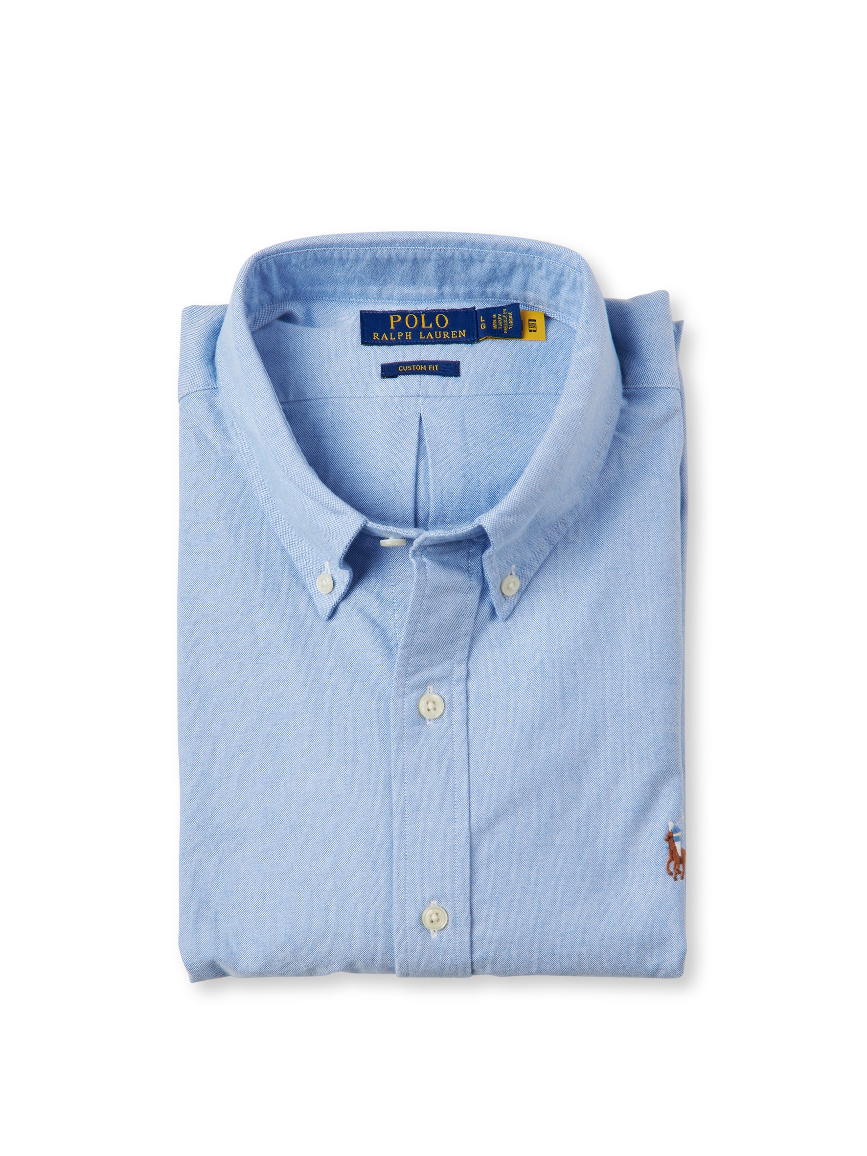 Blue Oxford button-down shirt